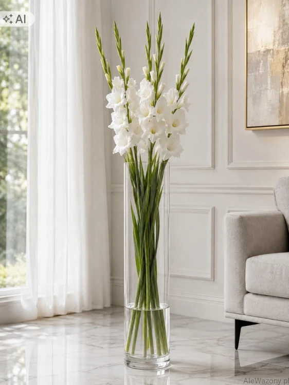 Wazon szklany cylinder 70 cm × 20 cm