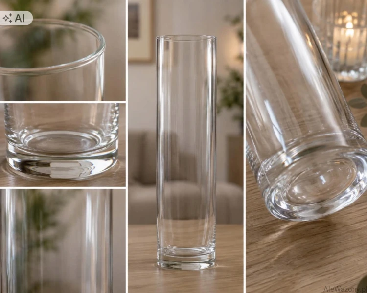 Wazon szklany cylinder  30 cm  ×  8 cm