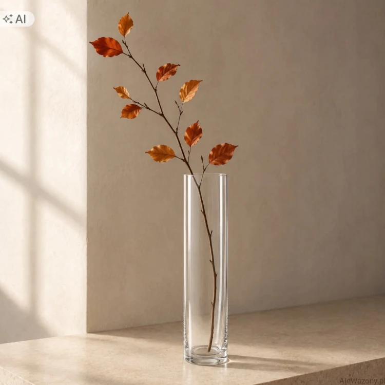 Wazon szklany cylinder  25 cm  x  6 cm