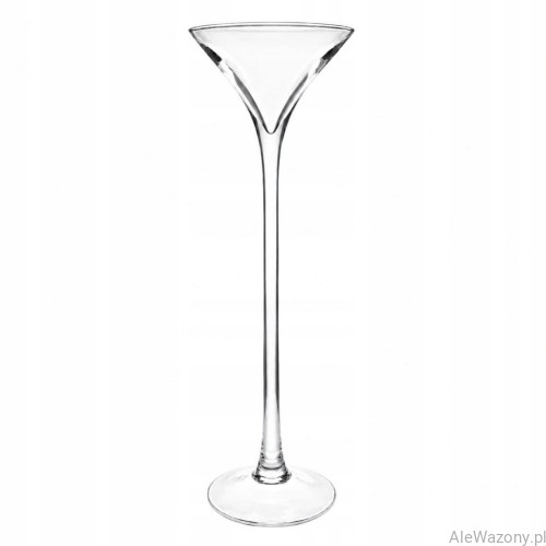 Szklany świecznik Martini 50 cm  x   15 cm