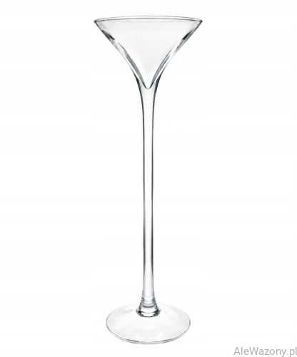 Szklany świecznik Martini 40 cm  x   15 cm