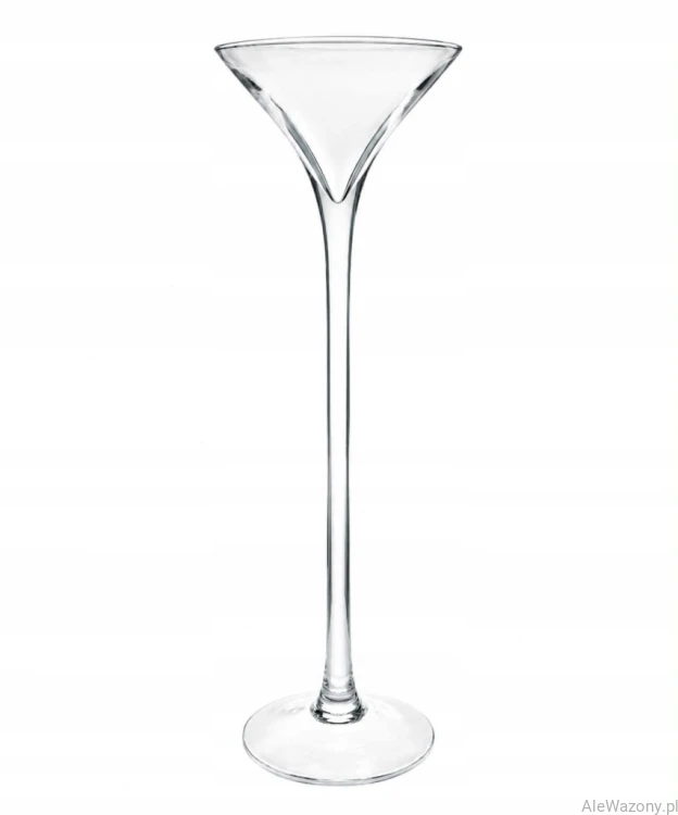 Szklany świecznik Martini 40 cm  x   15 cm