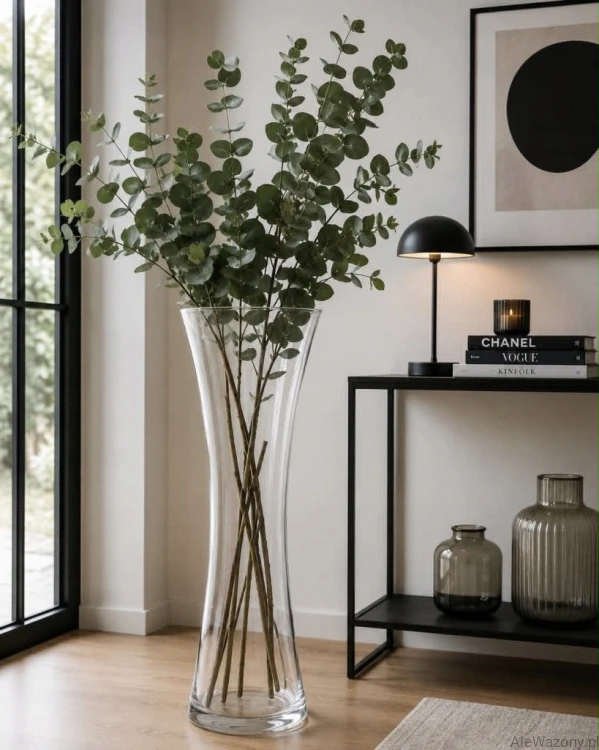 Wazon szklany klepsydra 60 cm