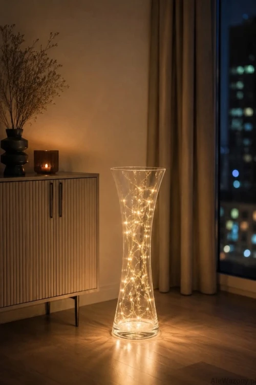 Wazon szklany klepsydra 60 cm