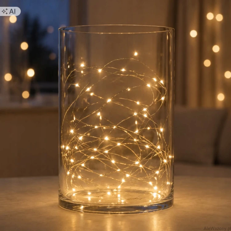 Wazon szklany cylinder 40 cm x d 25 cm