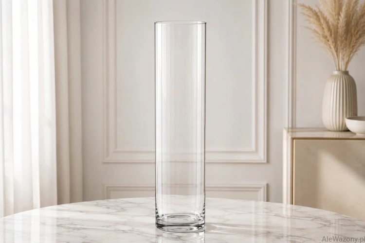 Wazon szklany cylinder 70 cm  x  16 cm