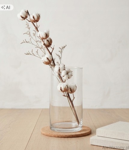 Wazon szklany cylinder 25 cm  x  20 cm