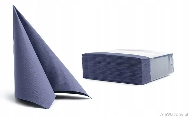Serwetki papierowe Soft Point 38 x 38 cm – granat 1-warstwowe 50 sztuk