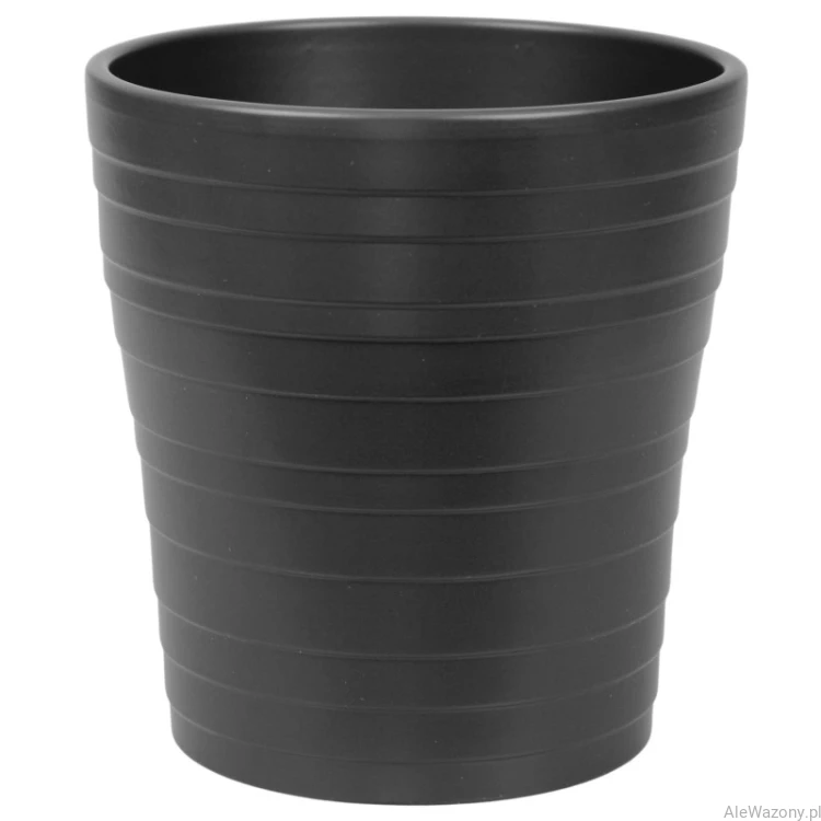 Ceramiczna osłonka do storczyka  13 cm Połysk kolor Antracyt