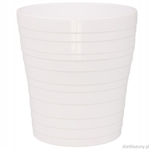 Ceramiczna osłonka do storczyka  13 cm Połysk kolor Biały
