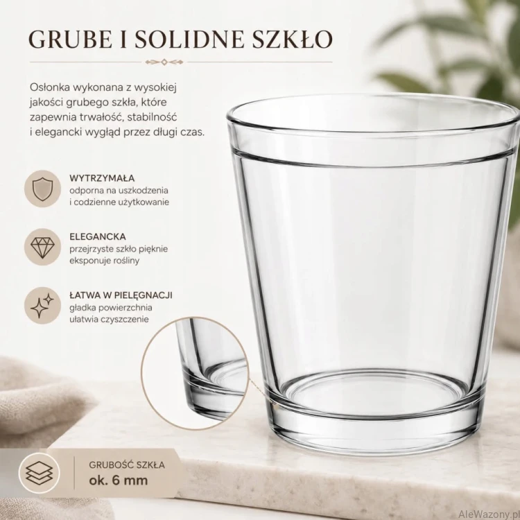 Szklana osłonka do storczyka 14 cm