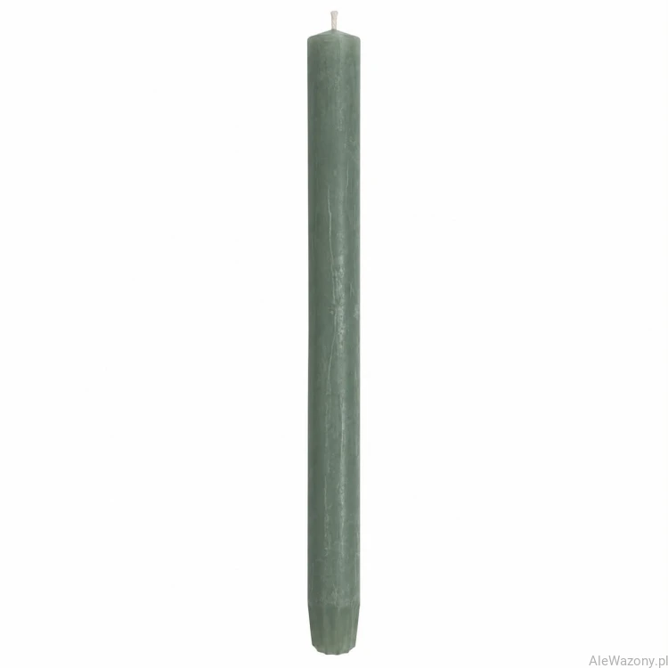 Świeca stołowa rustykalna 68 Jade Green - 1 sztuka