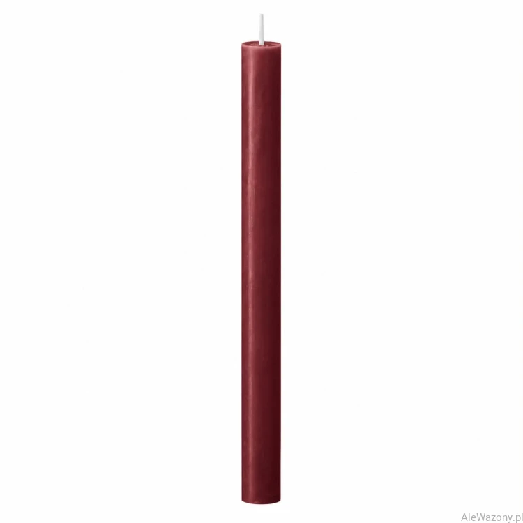 Świeca stołowa rustykalna 47 Velvet Red - 1 sztuka