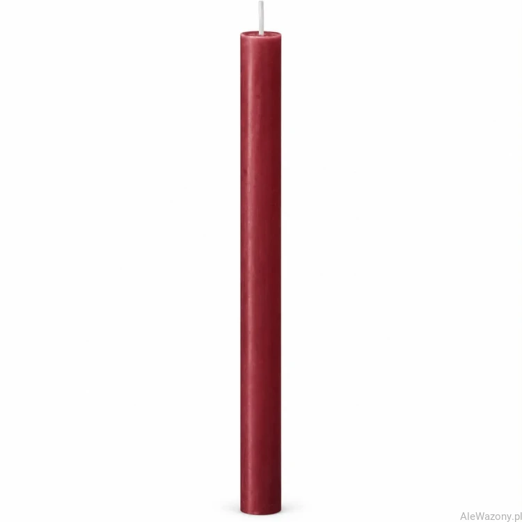 Świeca stołowa rustykalna 41 Delicate Red - 1 sztuka