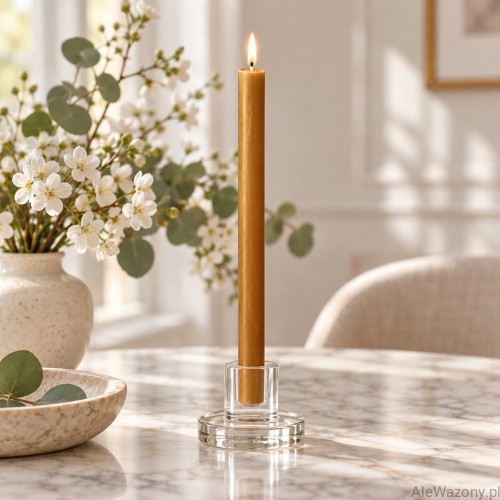 Świeca stołowa rustykalna 18 Spice Brown - 1 sztuka