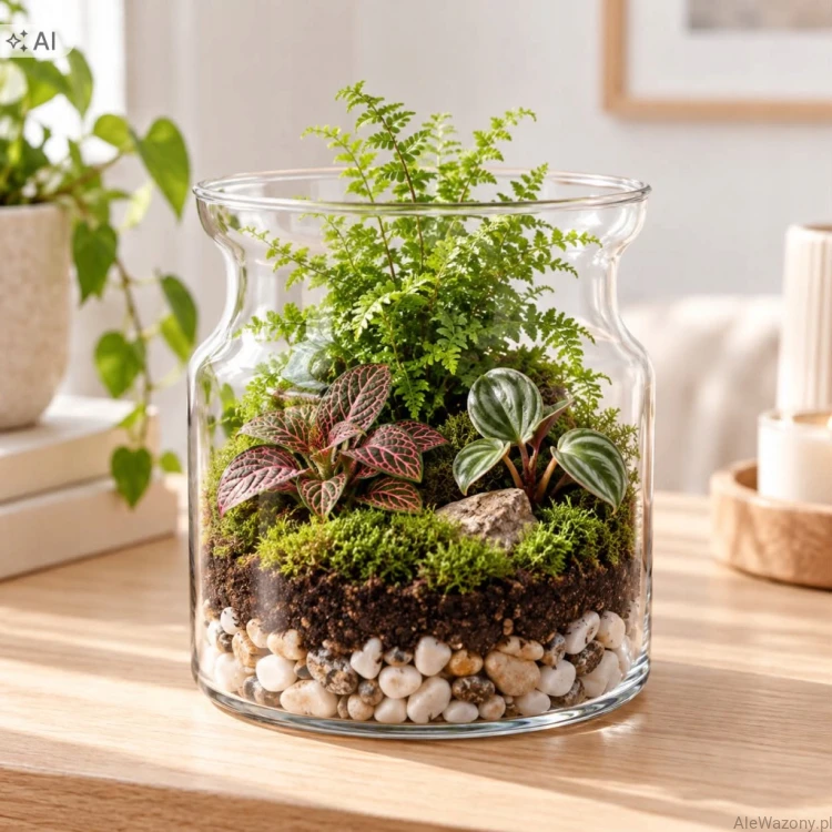 Wazon dekoracyjny Las w Szkle 25 cm x 19 cm