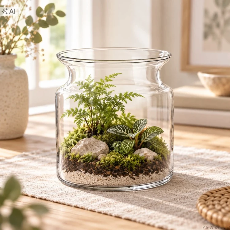 Wazon dekoracyjny Las w Szkle  15cm x 15cm