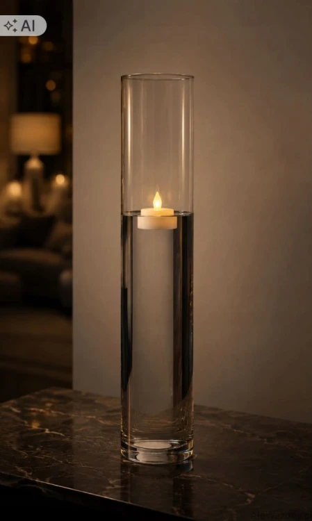 Lampion szklany cylinder  60 cm  x  10 cm