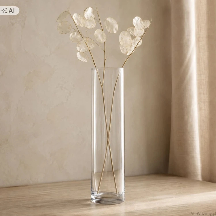 Lampion szklany cylinder  40 cm  x   10 cm