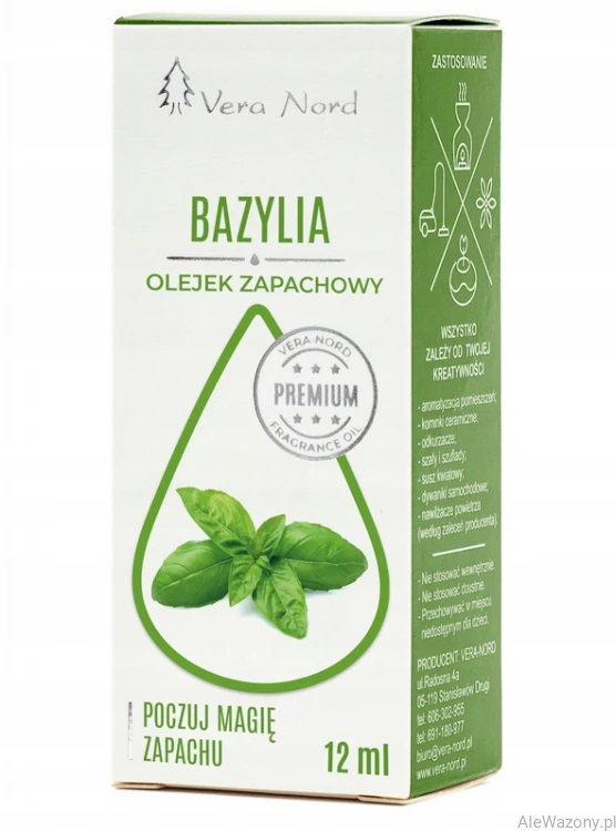 Olejek zapachowy Vera-Nord bazylia 12 ml